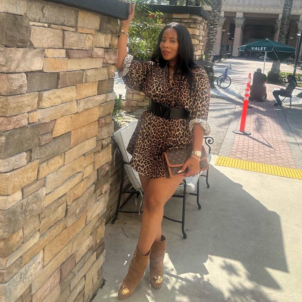 H&M animal print tunic